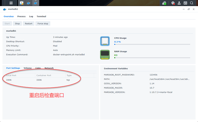 群晖（Synology）NAS 后台安装 Docker 后配置 Mariadb / MySQL 配置端口-陌上烟雨遥