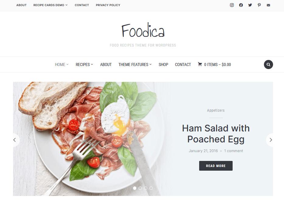 WordPress 模板 “Foodica” by WPZOOM