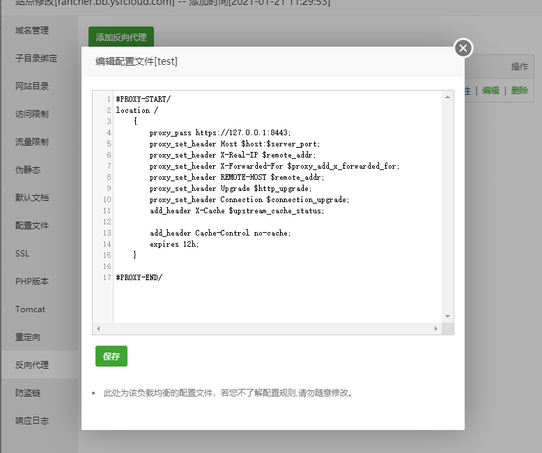 宝塔设置nginx https 反向代理插图3