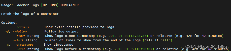 docker logs命令详解-陌上烟雨遥