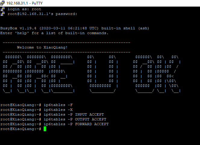 小米路由器4A如何开启ssh，关闭ipv6防火墙-陌上烟雨遥