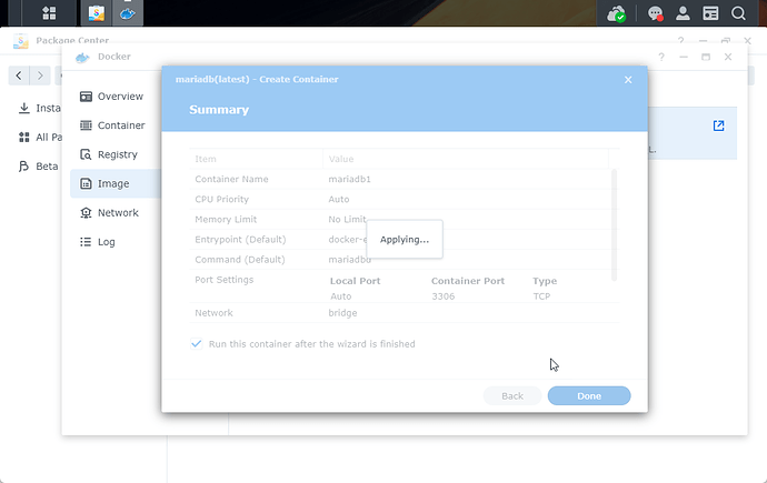 群晖（Synology）NAS 后台安装 Docker 后配置 Mariadb / MySQL-陌上烟雨遥