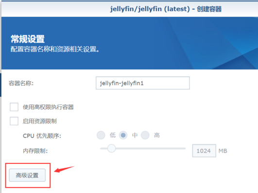 黑群晖Docker 安装Jellyfin 家庭影院插图6